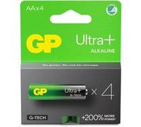 Pack De 4 Piles GP Batteries AA/Lr6 - Ultra Plus - G-Tech - Carton FSC G