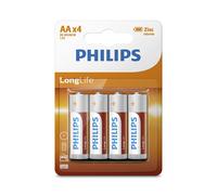 Pack de 4 piles Philips Longlife R06 Mignon AA