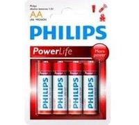 Pack de 4 piles Philips Power Alkaline AA LR6 G