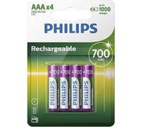 Philips Batteries rechargeables HR03 (AAA) NiMH 700 mAh 1,2 V – lot de 4