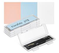 Pack de 4 Plastique Transparent m.2 2280 2260 2242 2230 SSD châssis, Portable m.2 nvme SSD Cas de Protection m.2 2280 - Support de Stockage avec étiquette, Un Seul m.2 Disque de Stockage Cas
