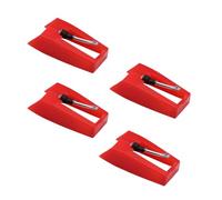 Pack de 4 Pointe de Lecture Pour Tourne Disques Crosley, Ion, Jensen, Bush et Teac, Pointe de Lecture Aiguille Tourne Disque Universel Platine Vinyle Aiguilles pour Platine Diamant