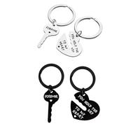 Pack De 4 Porte-Clés Couple, Porte-Clés Amour, Porte-Clés Anniversaire, Porte-Clés Cadeaux Romantiques, Porte-Clés Cadeaux pour Votre Partenaire