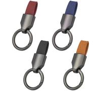 Pack De 4 Porte-Clés De Voiture, Porte-Clés Créatifs, Porte-Clés Simples, Porte-Clés en Métal Et Cuir, Porte-Clés À La Mode