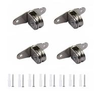 Pack de 4 poulies de déviation, câbles en acier pour cordes, poulies verticales à câble en acier inoxydable, poulie avec 8 vis d'expansion, poulies robustes de 60 mm
