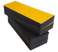 Pack de 4 protections anti-rayures autocollantes en mousse pour parking compatibles avec les murs de garage 30 x 10 x 3 cm (noir)