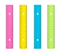 Pack de 4 Règles Plates en Plastique 30 cm Multicolores Idéal pour École et Bureau