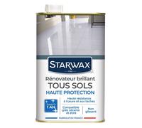 Pack de 4 - Starwax - Rénovateur brillant protecteur pour sols intérieurs 1 L
