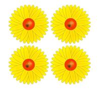 Pack de 4 stickers anti-mouches intérieurs motif tournesol - Pratiques, décoratifs et non toxiques pour une maison sans insectes