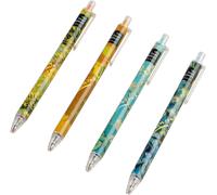 Pack De 4 Stylos Gel Van Gogh - Bleu,Vert,Orange,Rouge Pointe Fine,Stylo Professionnel