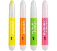 Pack de 4 Surligneurs Couleurs Assorties Format Compact