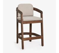 Pack de 4 tabourets hauts en bois d'acacia Uleno Brun Acacia foncé ¿65 cm