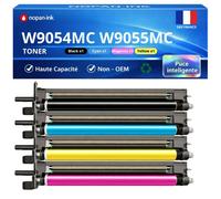Pack de 4 Tambours compatible pour HP W9054MC Noir + W9055MC Couleur 160000 Pages NOPAN-INK