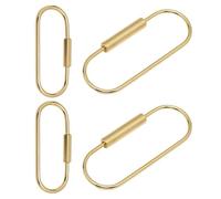 Pack De 4 Tendeurs, Serrures À Vis, Serrures Cylindriques Et Hexagonales, Serrures À Clé Simples, Porte-Clés Rétro, Boucles À Fil À Vis, Serrures Créatives en Laiton