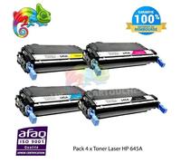 Pack de 4 Toner Laser HP 645A C9730A C9731A C9732A C9733A B/C/Y/M