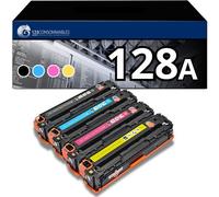 Pack de 4 toners compatible HP 128A (BK+C+M+Y)