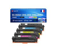 Pack de 4 Toners compatible pour Canon 055H 3013C002 3014C002 3015C002 3016C002 Noir et Couleurs
