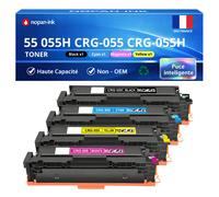 Pack de 4 Toners compatible pour Canon 055H 3013C002 3014C002 3015C002 3016C002 Noir et Couleurs Nopan-ink