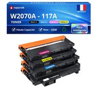 Pack de 4 Toners compatible pour HP 117A W2070A W2071A W2072A W2073A Noir et Couleurs