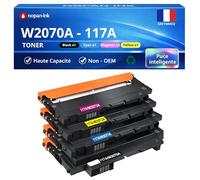 Pack de 4 Toners Compatible pour HP 117A W2070A W2071A W2072A W2073A Noir et Couleurs