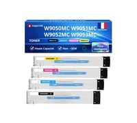 Pack de 4 Toners compatible pour HP W9050MC W9051MC W9052MC W9053MC Noir et Couleurs