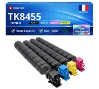 Pack de 4 Toners compatible pour Kyocera TK-8455 Noir et Couleurs NOPAN-INK