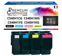 Pack de 4 Toners compatible pour Lexmark C540H1BK C540H1CG C540H1MG C540H1YG Noir et Couleurs