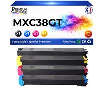 Pack de 4 Toners compatible pour Sharp MXC38GTBA MXC38GTC MXC38GTM MXC38GTY Noir Couleur
