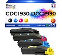 Pack de 4 Toners compatible pour Triumph-Adler 653010010 653010011 653010014 653010016 Noir et Couleurs