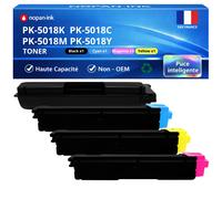 Pack de 4 Toners compatible pour Utax 1T02TW0UT0 1T02TWCUT0 1T02TWBUT0 1T02TWAUT0 PK5018 PK 5018K Noir et Couleurs NOPAN-INK