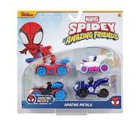 Pack de 4 Figurines en métal Spidey et Ses Amis Extraordinaires de Marvel - Comprend Les Figurines de Spidey, Ghost-Spider, Black Panther et Miles Morales Alias Spider-Man