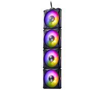 Pack de 4 ventilateurs PC Xpg HURRICANE MAG 120 ARGB 120 mm noir pour boîtier