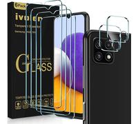 Pack De 4 Verre Trempé Compatible Avec Samsung Galaxy A22 5g, Avec [2 Pièces] Caméra Arrière Protecteur, Film De Protection D¿Écran [Anti Rayures]