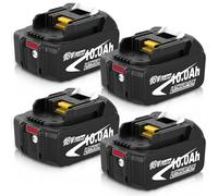 Pack de 4 X10.0Ah de Rechange pour Makita Batterie 18V BL1860B BL1850B BL1840B Compatible Charge DC18RC DC18RD-Outils sans Fil LXT DHP485 DTD154 DHS68 -Haute Autonomie pour Chantier/Jardin