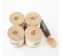 Le Toy Van Pack de 4 Yaourts de dinette Beige G