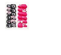 Pack de 48 personnalisables Rose rouge amour paillettes presses sur les ongles matériaux ABS confort s'adaptent à tous les doigts aspect brillant étoile brillante faux ongles paillettes coeur étoile