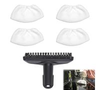 Pack de 5 Accessoires pour Nettoyeur Vapeur Kärcher,pour Nettoyeur Vapeur Kärcher Sc1 Sc2 Sc3 Sc4 Sc5,Ensemble de Chiffons en Microfibre, Pièces Détachées avec Buse Manuelle 2.884-280.0