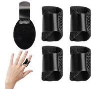 Pack de 5 Attelle Doigts, Réglable Attelle de Doigt, Orthèse Doigt Ressaut avec Plaque en Aluminium, Noir Attelles Pouce, Orthese Doigts Arthrose pour Strained, Foulés, Tendinitis (Taille Unique)