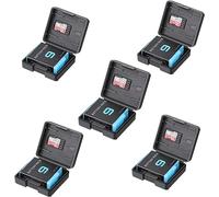 Pack De 5 Boîtes De Rangement Protectrices en Plastique Compatibles avec Les Batteries des Caméras Gopro 9/10 Hero ; Organisateur Multifonctionnel De L'étui À Batterie avec Fente pour Carte Mémoire