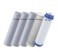 Pack de 5 Cartouches, 10 pouces, Filtration Complète : Filtres PP 5, 10, 50 microns, CTO 5 micron UDF (GAC) 5 micron pour une Eau Pure et Saine