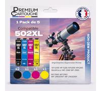 Pack de 5 Cartouches Compatible pour Epson 502XL Noir & Couleurs