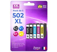 Pack de 5 Cartouches compatible pour Epson 502XL Noir et Couleurs