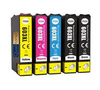 Pack de 5 Cartouches Compatible pour Epson 603XL Noir & Couleurs Qualitoner