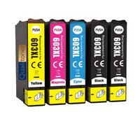 Pack de 5 Cartouches compatible pour Epson 603XL Noir et Couleurs Qualitoner