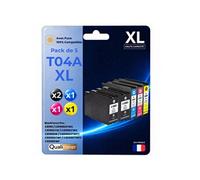 Pack de 5 Cartouches compatible pour Epson T04A1 T04A2 T04A3 T04A4 Noir Couleur 12 000 Pages
