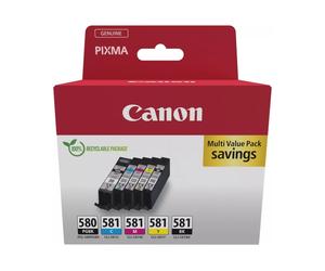 Pack de 5 cartouches d'encre d'origine Canon PGI580/CLI581 - 2078C007