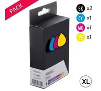 Pack de 5 Cartouches d'encre Génériques Epson 16XL noires et couleurs Stylo plume (C13T16364010)
