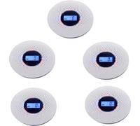 pack de 5 détecteurs de fumée Détecteur de CO 2en1 Détecteur de fumée et de monoxyde de carbone Protection incendie Capteur de CO