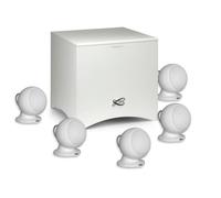 Cabasse – Pack de 5 enceintes surround Satellite Alcyone 3 Blanc mat + 1 caisson de basses