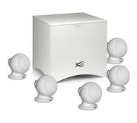 Cabasse – Pack de 5 enceintes surround Satellite Alcyone 3 Blanc mat + 1 caisson de basses